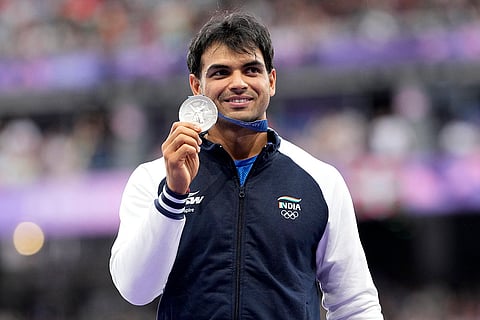 2024 Paris Olympics men's javelin silver medalist Neeraj Chopra, of India
